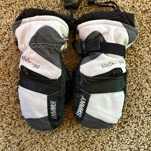 Swamy change junior mitt - quality ski gloves interior with leather exterior